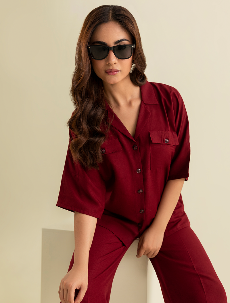 VTH Maroon Co-Ord Set